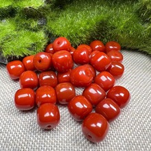 天然柿子红玛瑙老型珠散珠手工串珠diy饰品配件珠子批发隔珠饰品