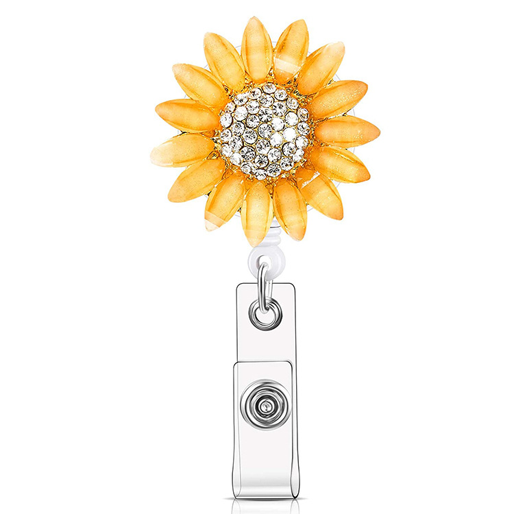 Girasol de Cristal Hecho a Mano｜Adorno Retráctil Giratorio