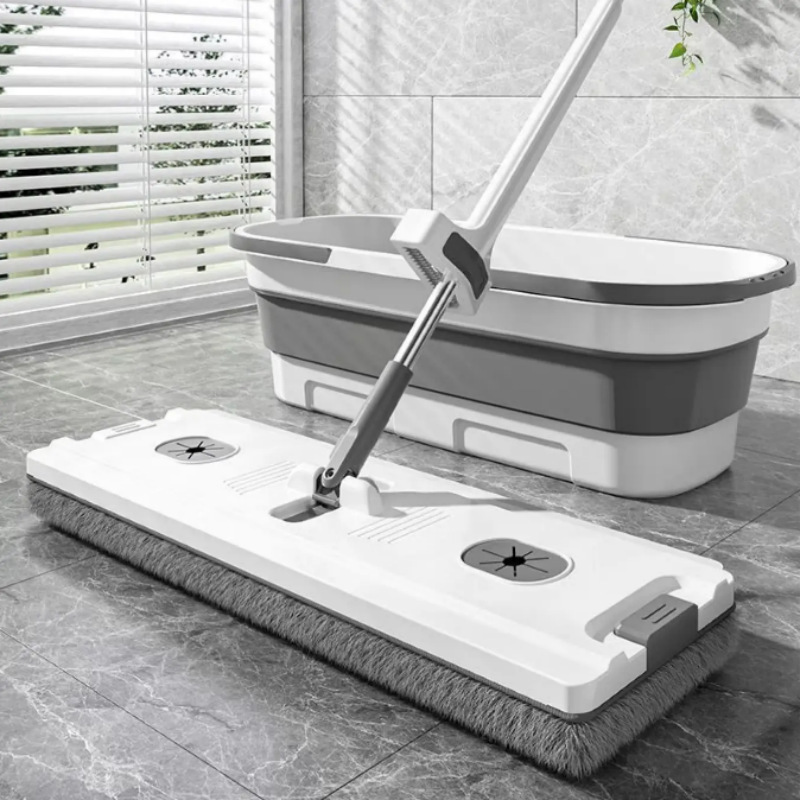 Hand-free Mop Household One-tow Clean 2024 New Lazy Floor Mopping Artifact with Bucket Floor Mop Large Flat Mop