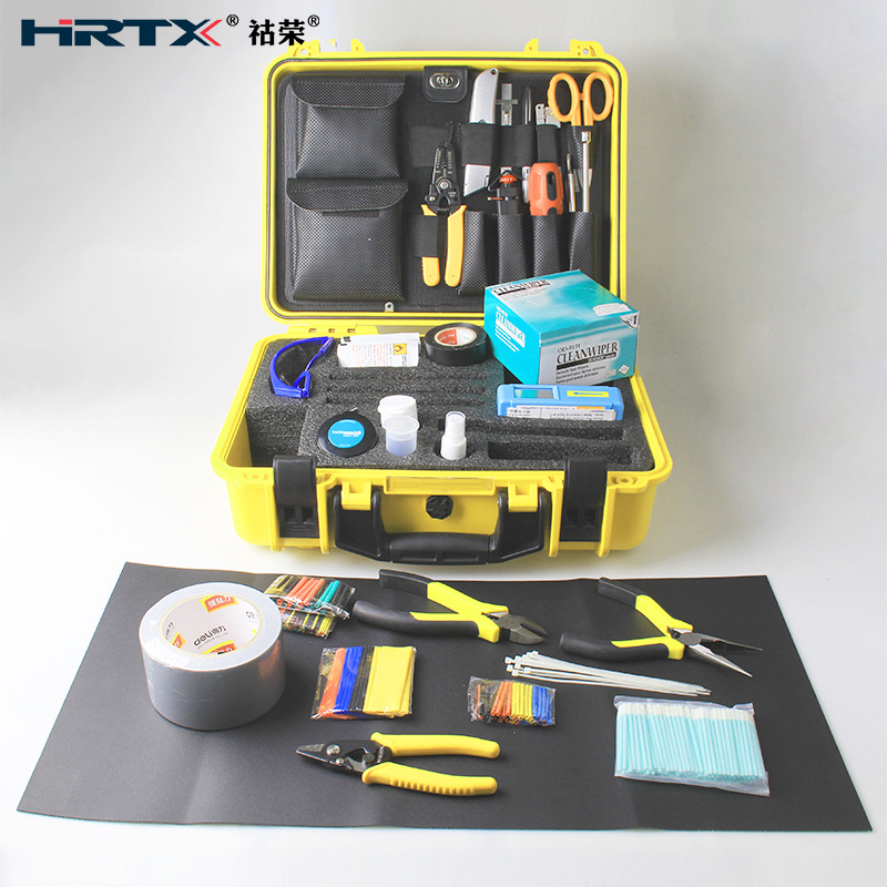 光纤光缆施工开剥器配套熔接户外抢修开缆剥皮清洁工具箱包F10053