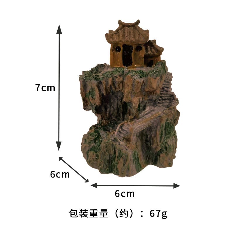 El comerciante recomienda encarecidamente los pequeños adornos de bonsai del pabellón, el micro paisaje, el PVC, la decoración del templo de la montaña, el punto, el cabello directo de la fábrica