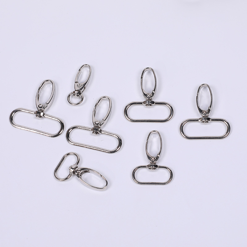 Botón de gancho giratorio de metal botón colgante joyería bolsa de ropa llave botón de gancho ajuste botón de huevo botón de resorte plateado