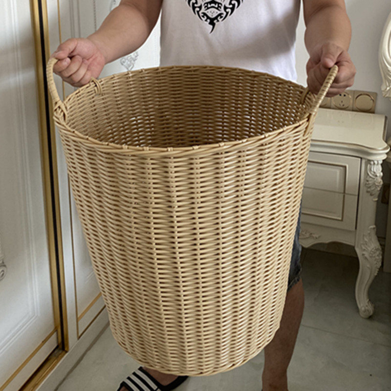 Dirty Clothes Storage Basket Imitation Rattan Dirty Clothes Basket Laundry Basket for Storing Clothes Plastic Basket Bucket