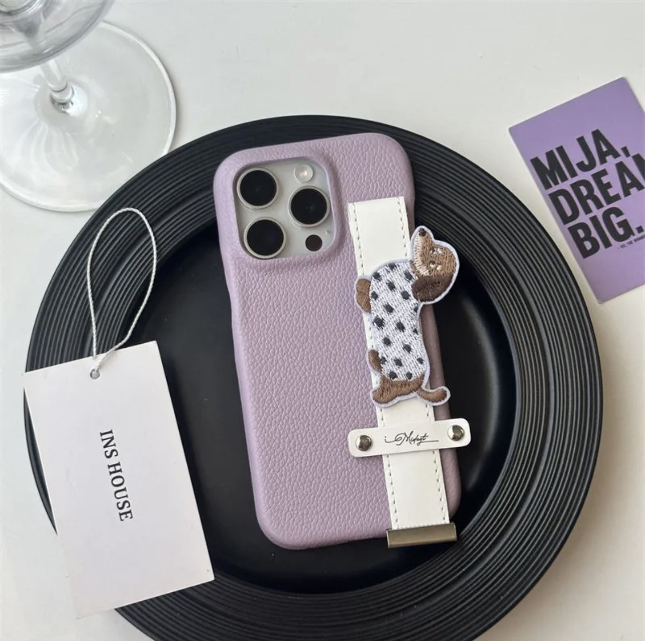 Ins nueva pulsera de perro salchicha de color sólido para iPhone 15ProMax funda para teléfono móvil 14 Apple 13Pro Mujer 12