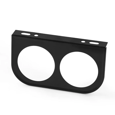 Car modification 2-1/16 inch 52MM double hole metal instrument bracket base (automobile instrument) - black