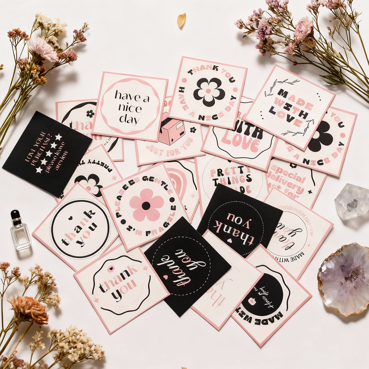 现货英文贺卡简约ins风彩印节日生日贺卡礼物留言卡片感恩节贺卡