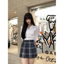 泷岛jk制服格子裙高腰格裙显瘦原创少女学院风森女辣妹百褶裙套装