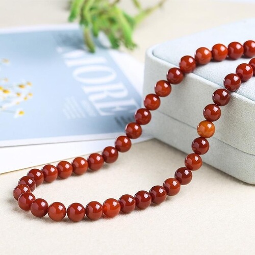 Direct sales from the manufacturer: 7A natural South Red Agate scattered beads DIY bracelet material accessories and semi-finished products batch