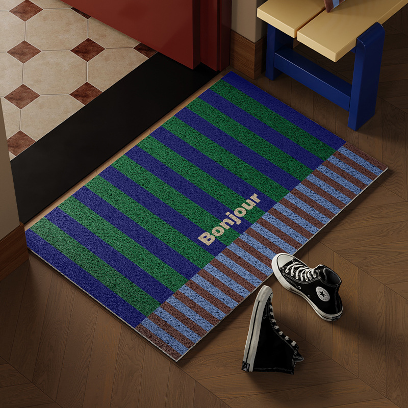 Alfombrilla para el hogar Alfombrilla de anillo de seda de puerta clásica china para el hogar