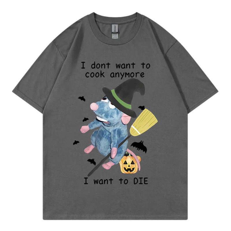 T-shirt à manches courtes pour hommes, imprimé souris, T-shirt d'été polyvalent à manches mi-longues, vêtement supérieur tendance noir et blanc à col rond pour hommes et femmes_voghion.com