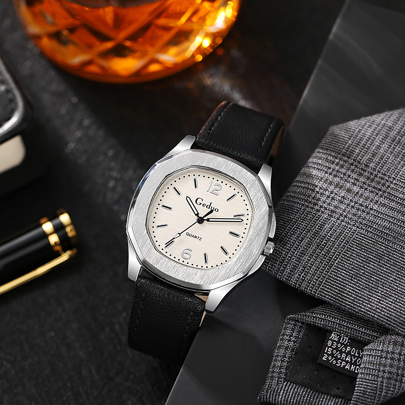 Casual Fashion Men's Belt Quartz Watch Elegant Male Watch Trendy Wrist Watch