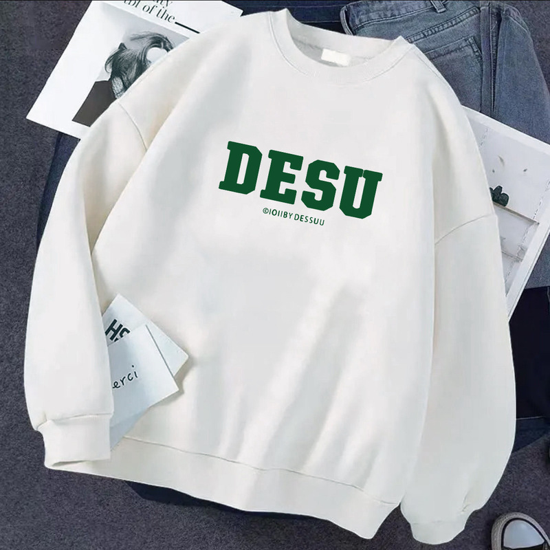 Manufacturer Wholesale Autumn and Winter Hong Kong Style Round Neck Sweatshirts, Youth T-Shirts, Simple Letter Print Thin Solid Color Tops Manufacturer Wholesale Autumn and Winter Hong Kong Style Round Neck Sweatshirts, Youth T-Shirts, Simple Letter Print Thin Solid Color Tops