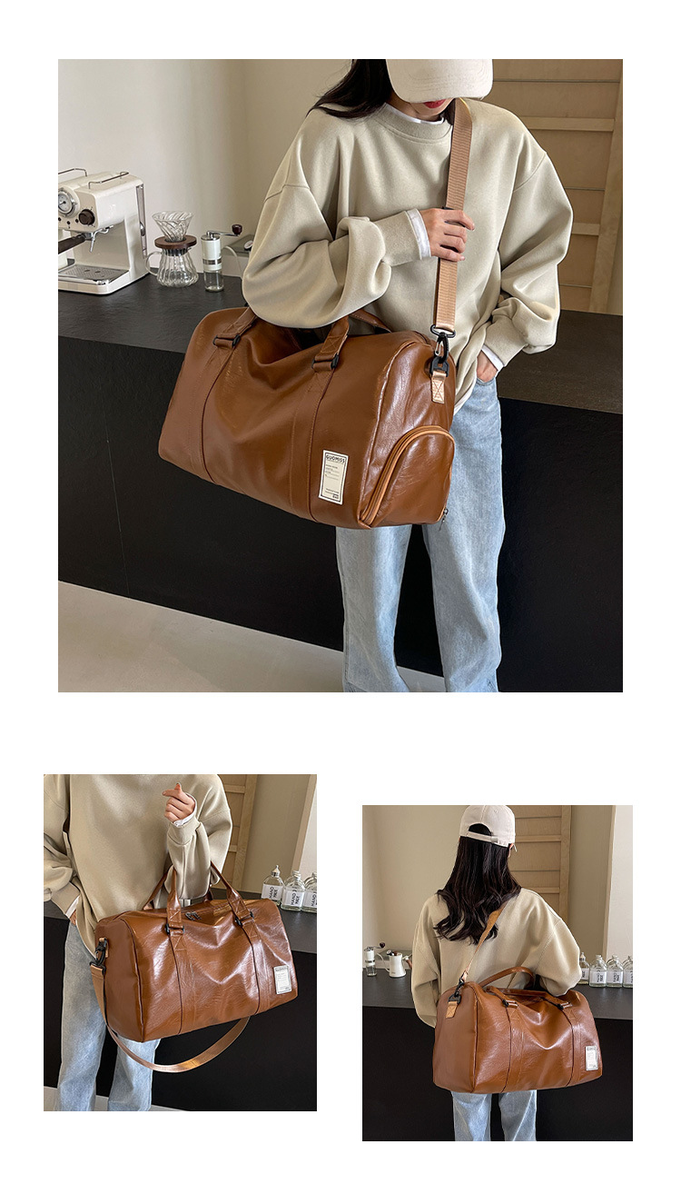 Men's high-end travel bag, large-capacity sports and fitness bag, women's leather travel clothes, luggage bag for men undefined