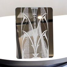 电梯桥厢不锈钢蚀刻板 酒店酒楼高端黑钛镜面蚀刻不锈钢电梯板