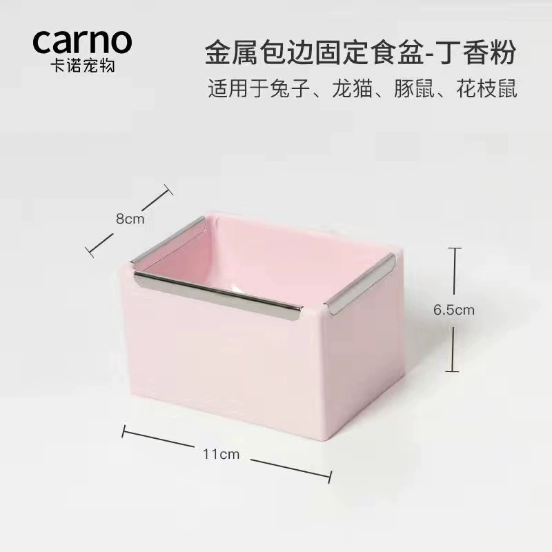 Kano товары для домашних животных квадратная миска с металлической оправой для кроликов и птиц, пищевые продукты можно закрепить, чтобы предотвратить опрокидывание миски для еды
