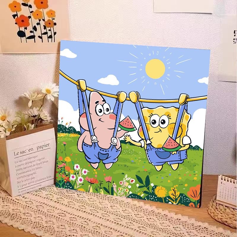 LA185 / Panel trasero de 20x20 cm + pintura + pincel