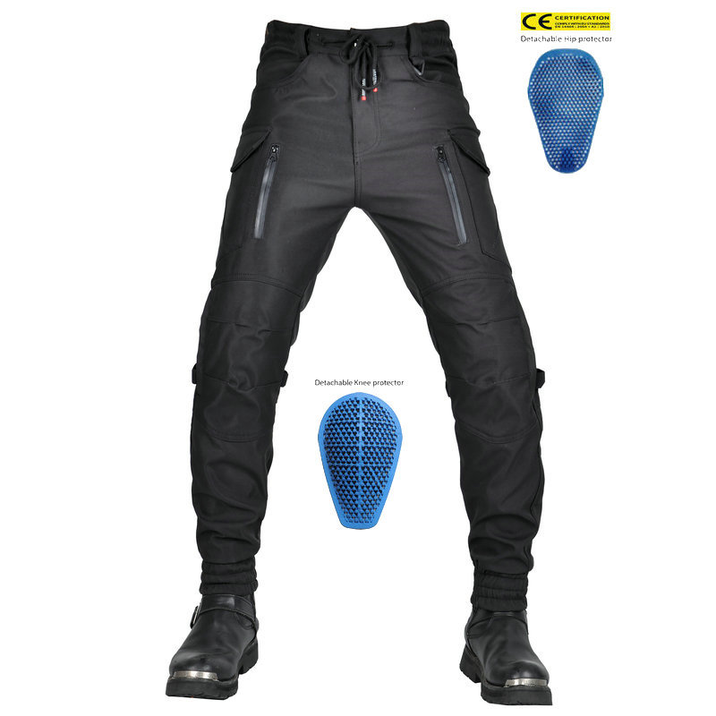 VOLERO motocicleta ciclismo pantalones impermeables a prueba de viento transpirable elástico cintura alta motocicleta anti-caída pantalones de silicona equipo de protección
