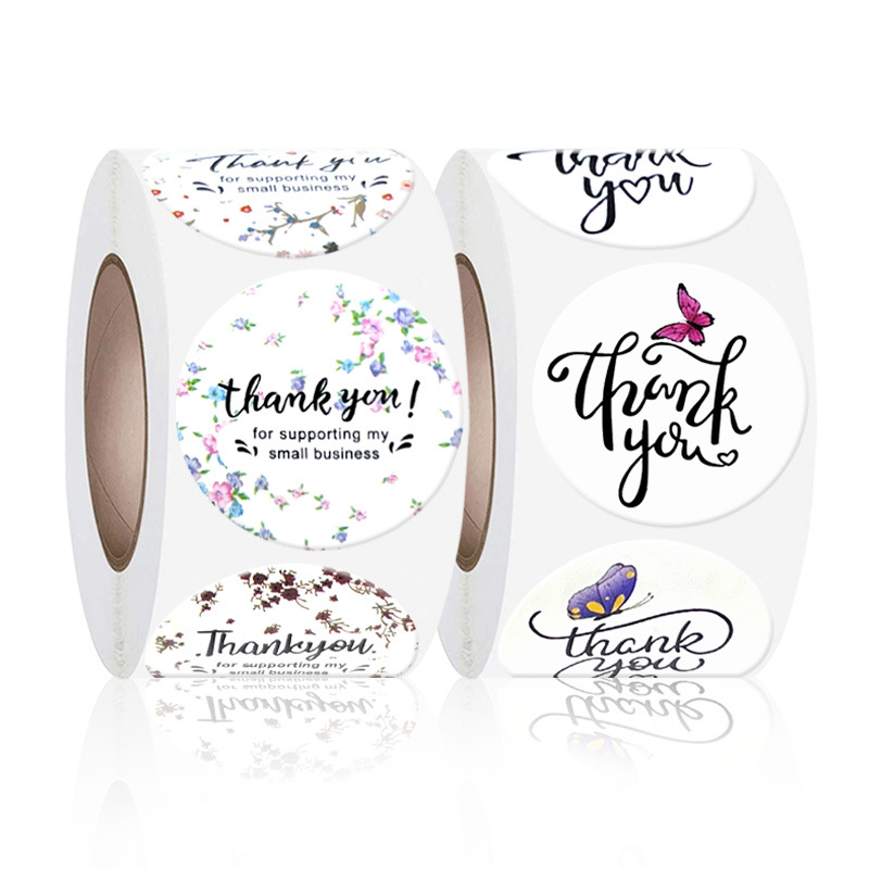 Thank you stickers Thank you for your stickers Factory spot special 1-inch 2.5CM gift packaging decoration seal sticker