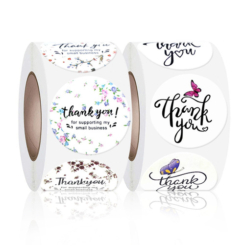 Thank you sticker, thank you sticker factory 1 inch 2.5CM gift wrapping decoration sealing sticker