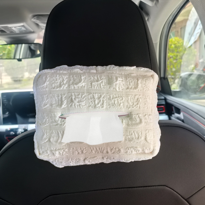 Caja de pañuelos del asiento del automóvil Bolsa de pañuelos multifunción del automóvil Caja del apoyabrazos del automóvil Bolsa de almacenamiento de toallas de papel del respaldo del asiento Decoración
