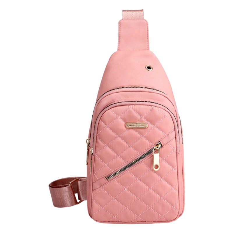 Bolso de las mujeres a principios de otoño estilo coreano súper caliente neto diamante rojo bordado hilo bolsa de pecho bolsa de cintura bolsa de mensajero de hombro multifuncional