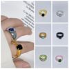 Brand design acrylic resin, ring with stone, Japanese and Korean, with gem