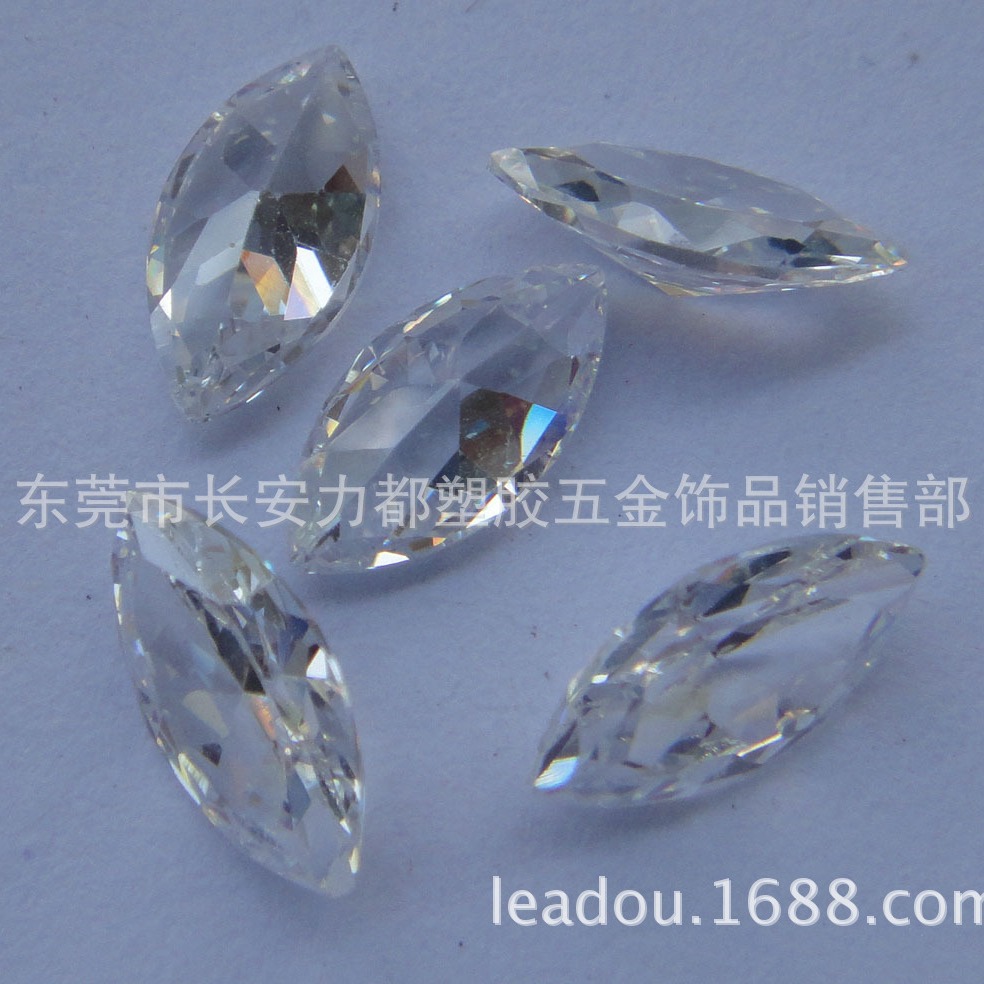 工厂直销各规格质量MS马眼白色 马眼形尖底锆石 异形锆石 马眼锆