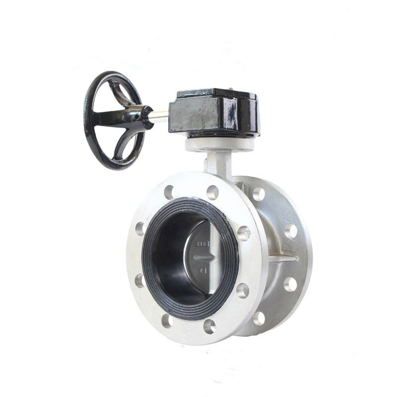 D341X-16P不锈钢软密封法兰蝶阀 涡轮软密封蝶阀浙江南高阀门