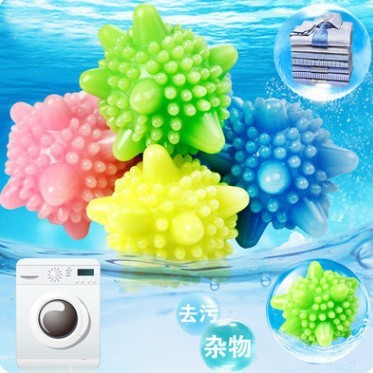 Corea del Sur magia lavadora lavandería bola PVC colorido descontaminación anti-bobinado lavado bola pequeña estrella de mar Bola de limpieza sólida