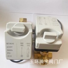 AC220V 二线 DN15-40二通三通电动球阀 手自一体 中央空调风管盘