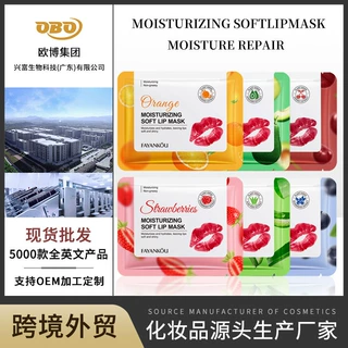 跨境现货保湿唇膜系列 FAYANKOU草莓滋润呵护嘴唇膜外贸厂家批发