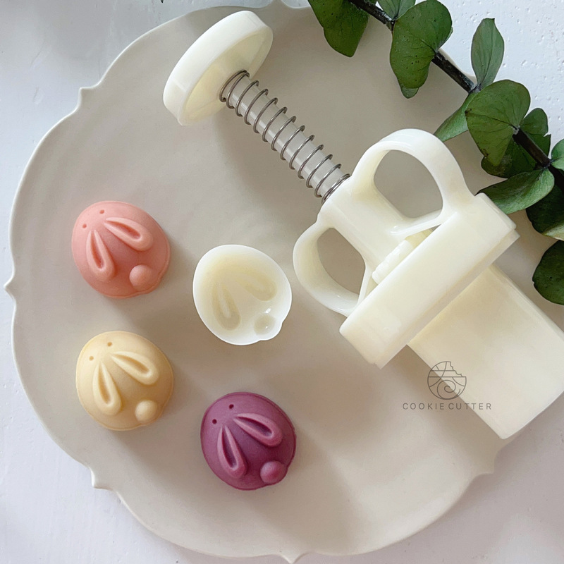 20g Mini Chinese Three-dimensional Rabbit Moon Cake Mold New Year Rabbit One-bite Crisp Mid-Autumn Festival Mung Bean Cake Hand Mold