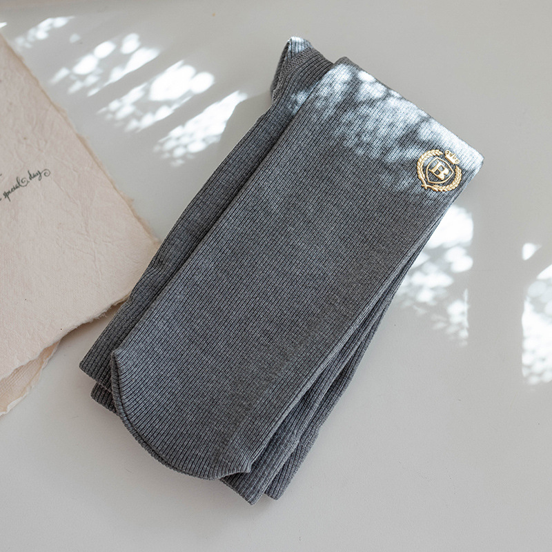 Calcetines Tiantai primavera y otoño pantimedias para niñas delgadas polainas para NIÑOS Calcetines insignia uniforme escolar rayas verticales delgadas pantalones de paso