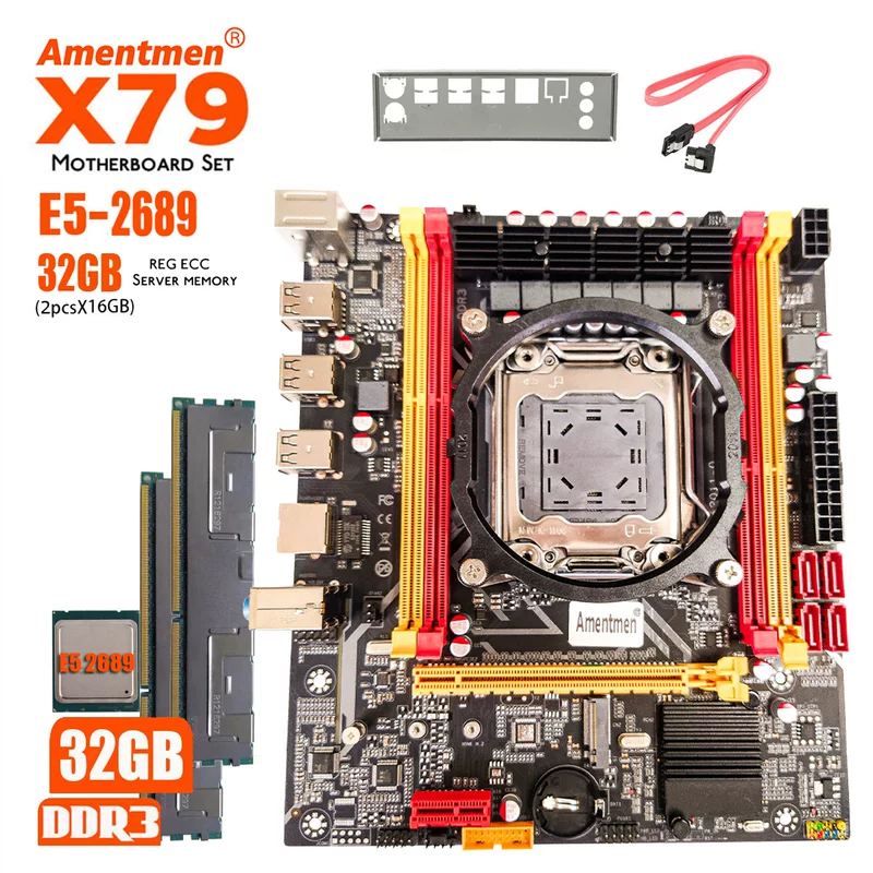 The new X79 motherboard with 2689 CPU 2 16G 1066 1333 memory desktop computer server set