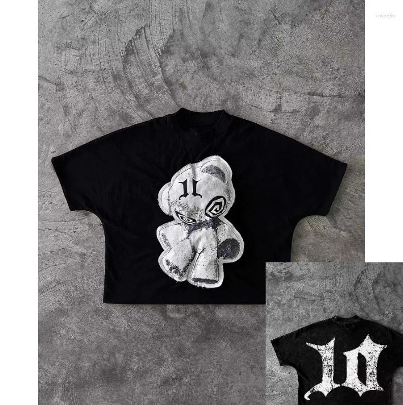 Y 2kレトロtシャツ新作原宿ヒップホップラウンドネックtシャツ男女半袖ゴシック上着ストリートウェア|undefined