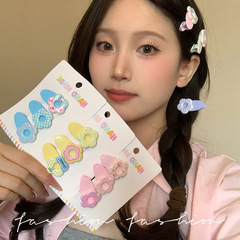 彩色花朵小发夹小巧精致女童侧边夹子头饰发卡刘海夹前额碎发小号