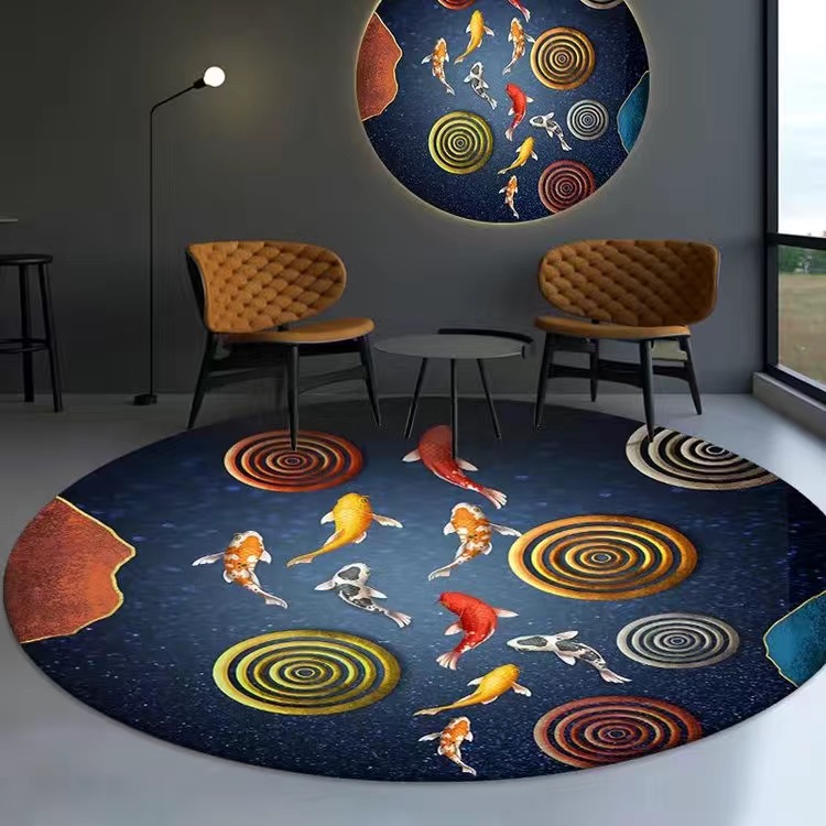 X24 새로운 라운드 매트-09 [물고기 시리즈]]