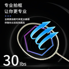 极光7Pro羽毛球拍全碳素纤维正品5U跨境超轻运动高磅专业羽毛球拍