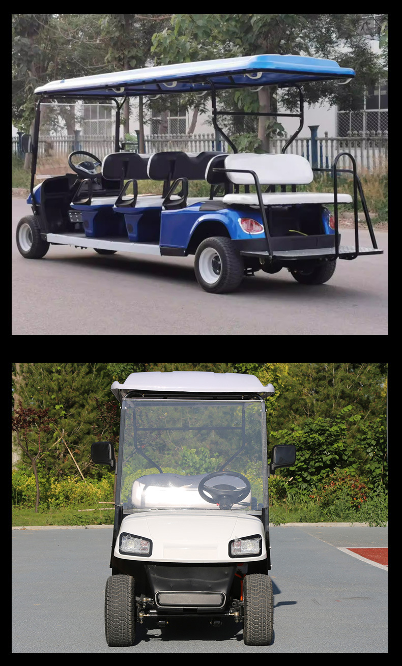 Electric Sightseeing Car, Four-Wheeled Tourist Attraction Golf Cart, Shuttle Bus, Sightseeing Vehicle, Small Sightseeing Car