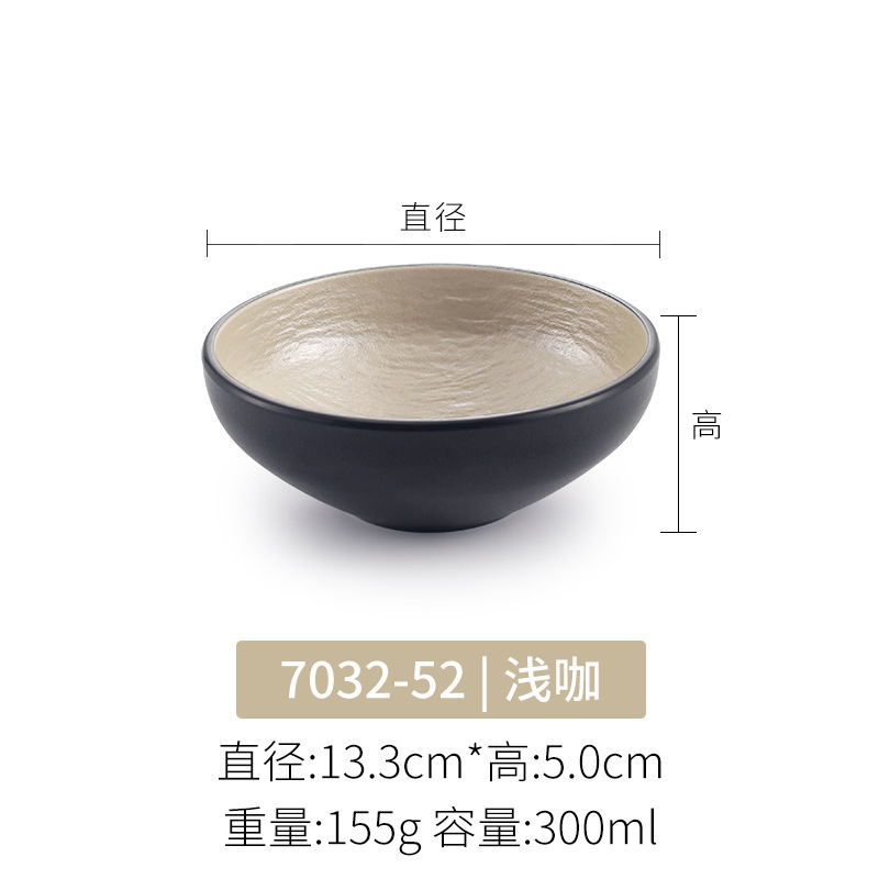 メラミン小ボウル業務用和食器 5 インチライスボウルスープボウルクリエイティブ模造磁器レトロ笠ボウルデザートボウル|undefined