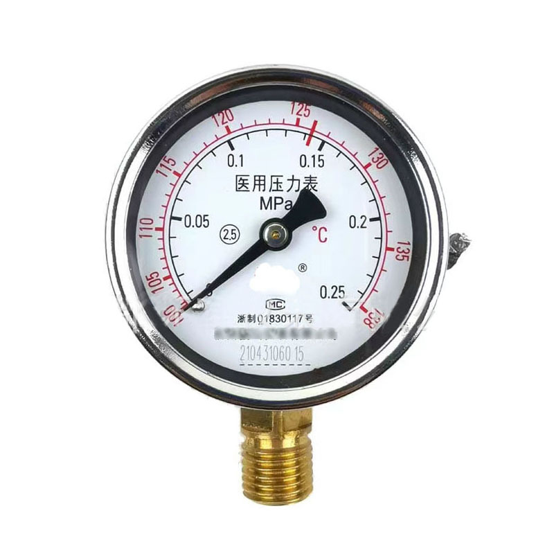 天威仪表 威仪牌三色不锈钢压力表Y60BF耐震耐温耐腐蚀医用压力表