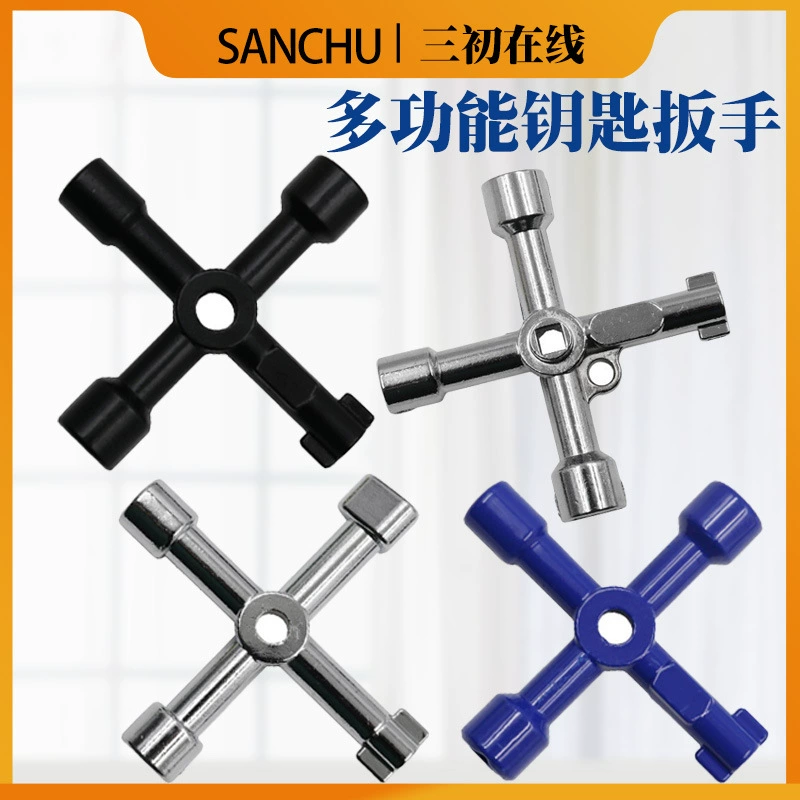 Многофункциональный крестообразный Электрический шкаф управления треугольный ключ дверь лифта счетчик воды клапан квадратное отверстие с круглым отверстием