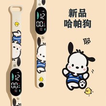 跨境新款帕恰狗电子手表小学生可爱儿童手表卡通印花LED运动表