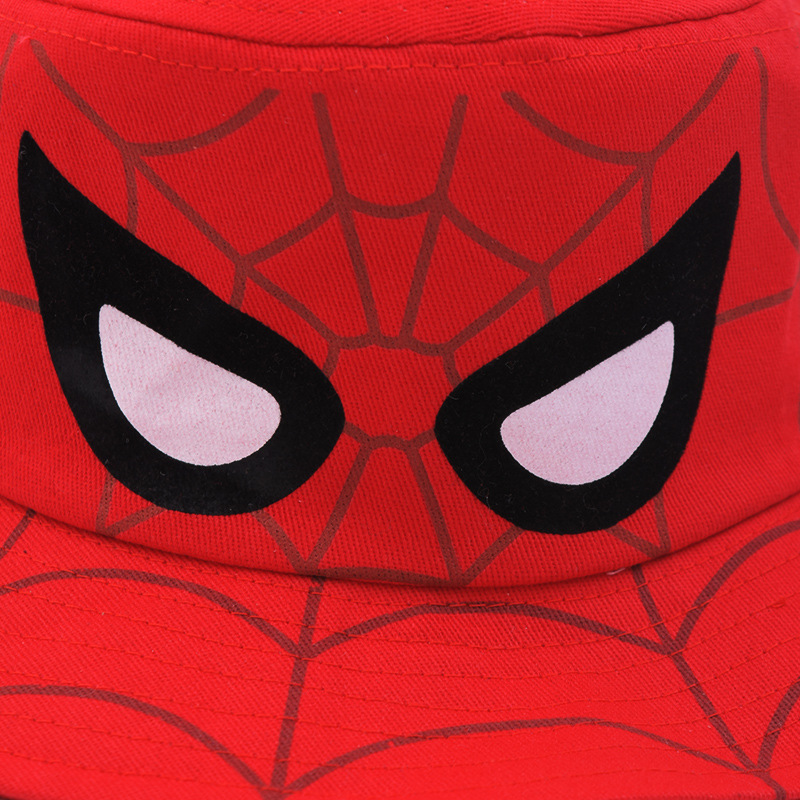 Cross-border source of Spider-Man children fisherman hats foreign trade cartoon animation embroidery visor hats for men and women baby basin hats