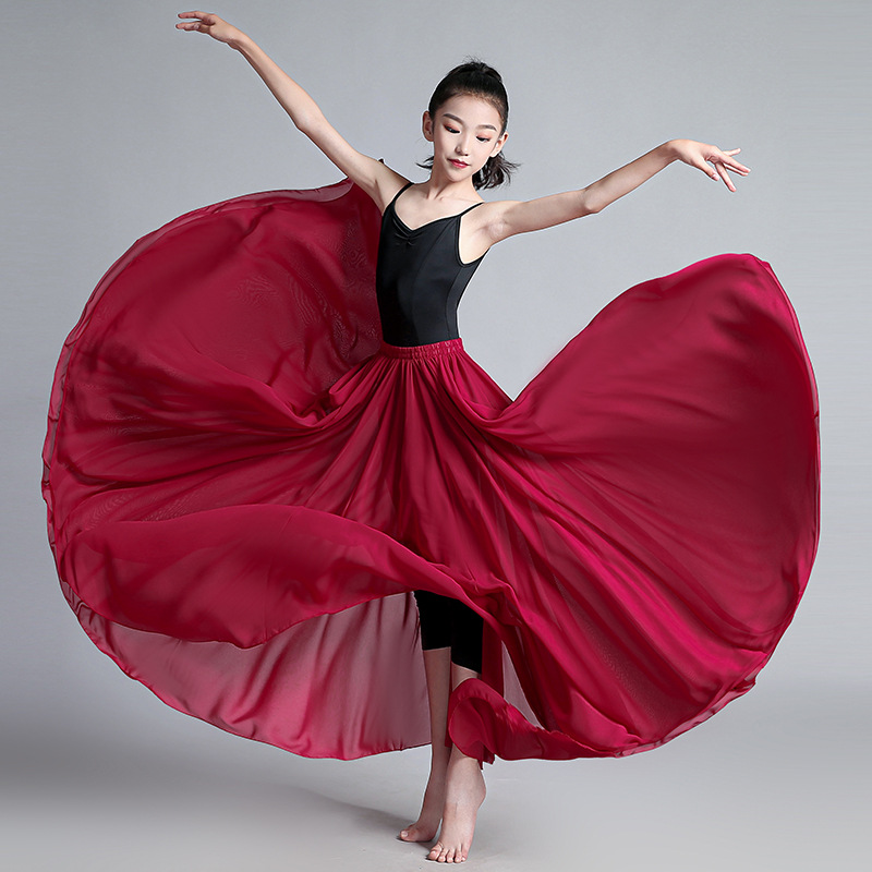 Classical dance big skirt performance clothing dresses double -layer…