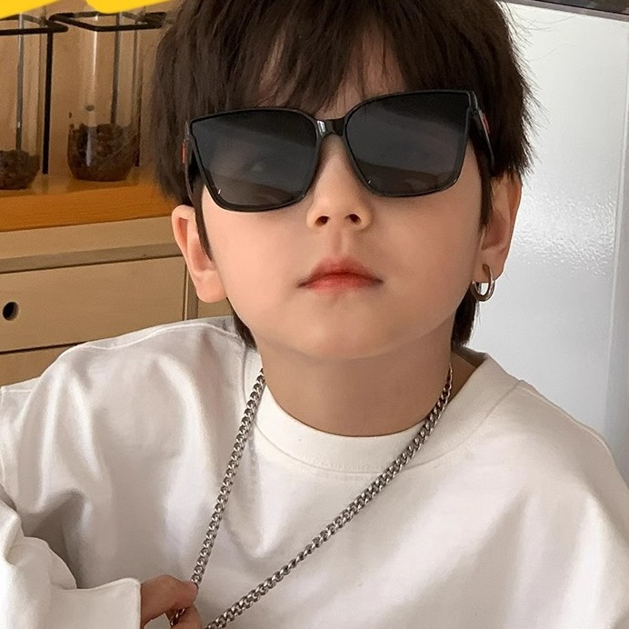 潮時尚兒童太陽鏡防曬男童墨鏡UV400防紫外線女童偏光小孩子眼鏡
