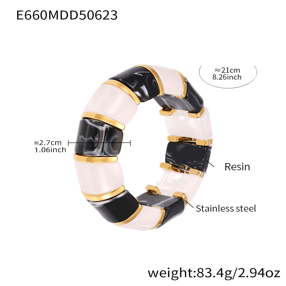 E660-흑백탄성팔찌 20cm