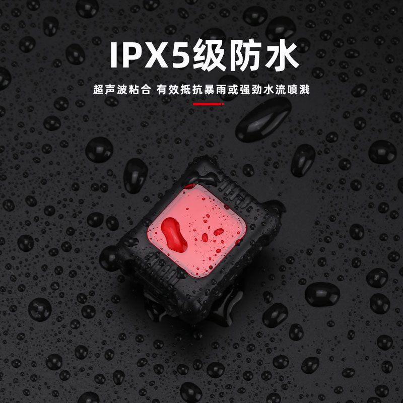 Luz delantera de bicicleta transfronteriza mini USB cargable para montar por la noche al aire libre linterna de luz intensa de advertencia de montar conjunto de luz trasera