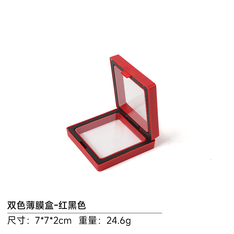 Caja de suspensión transparente de doble color pe caja de película de color collar caja de joyería joyería anillo caja de embalaje de pulseras image 9