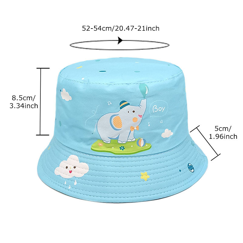 Children Unisex Cute Elephant Printing Bucket Hat display picture 1